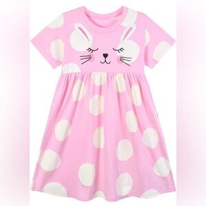 Pink Bunny Kids Easter Dress